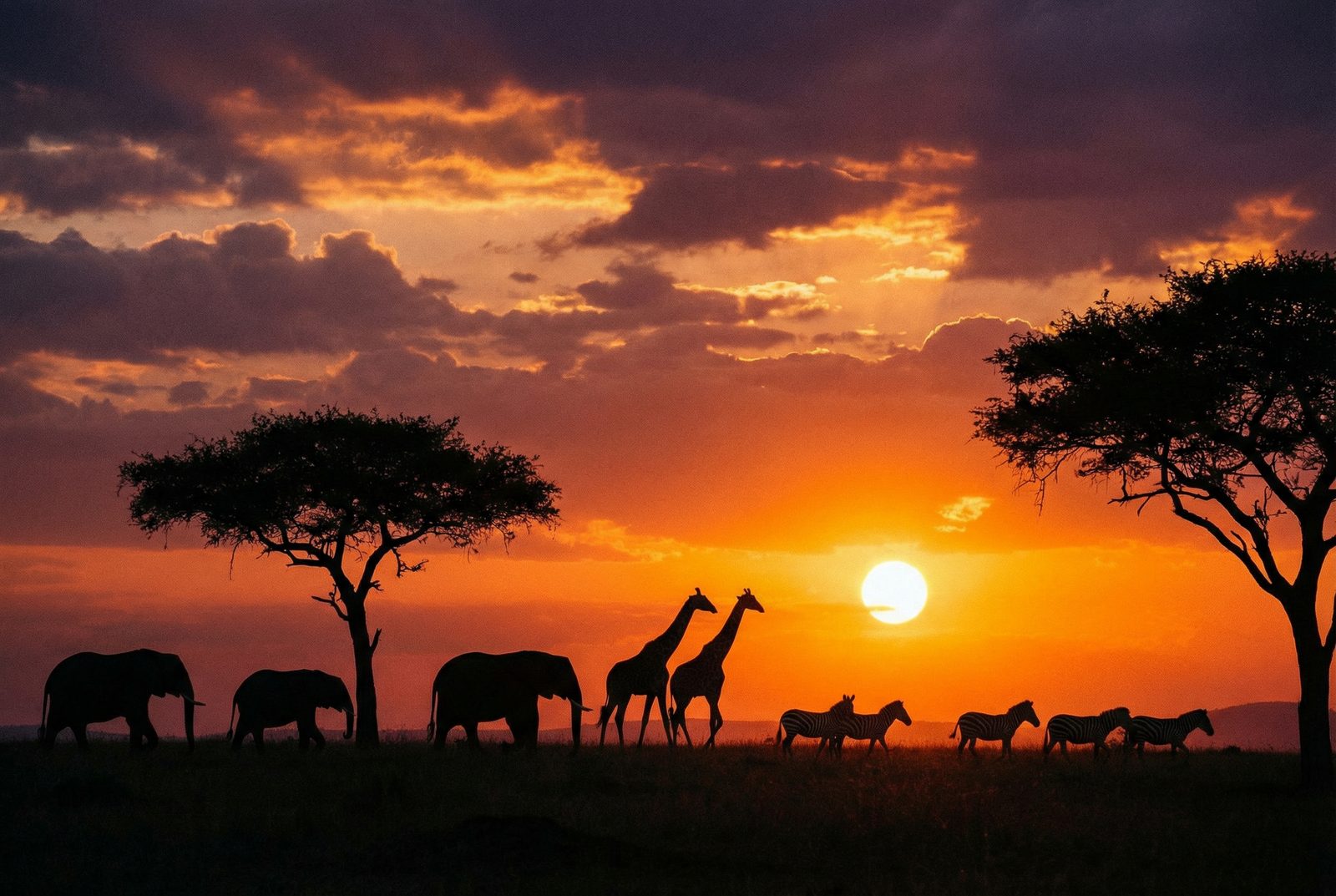 暗网非洲草原日落视频